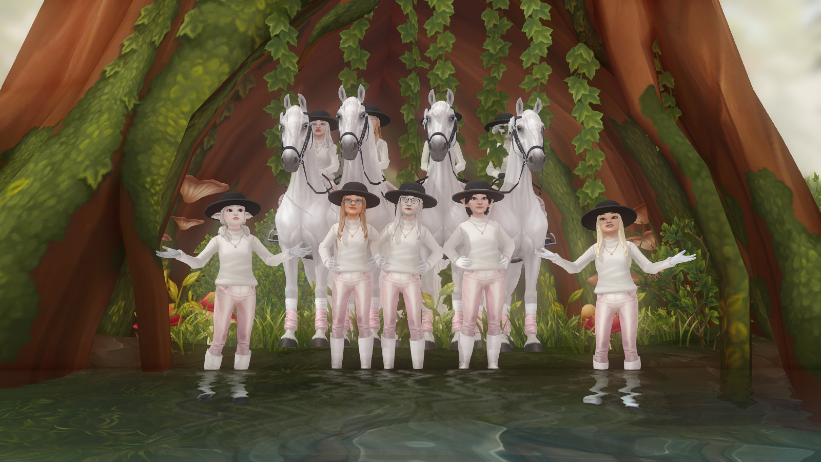 Zdjęcie grupowe przy rzece